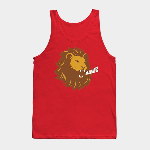 Rawr Lion Tank Top by rachybattlebot